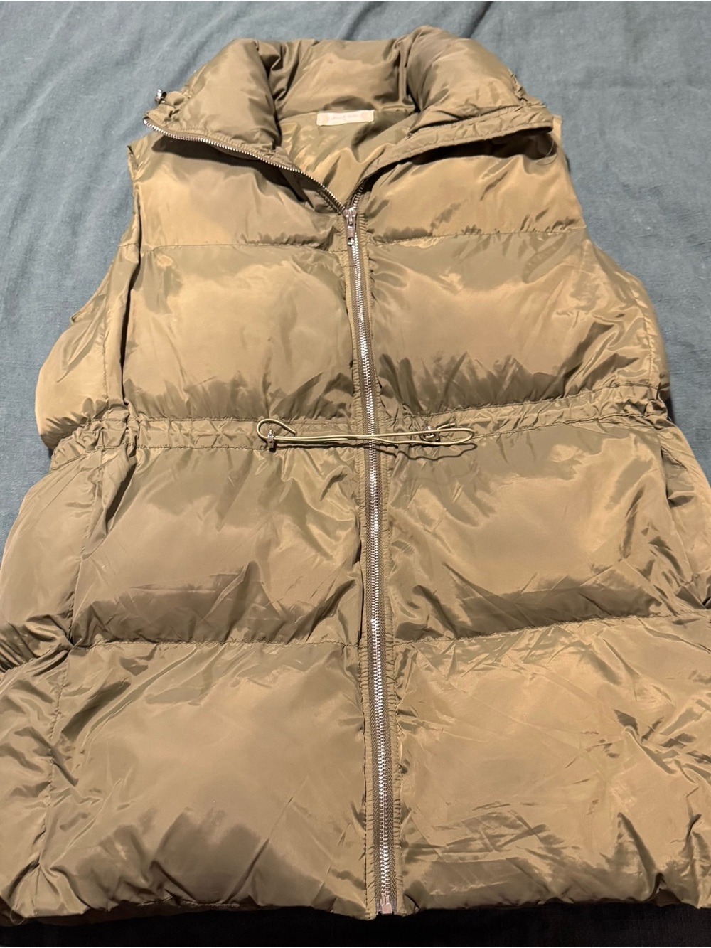 Altar’d State Women’s Quilted oversized Puffer Vest - Olive